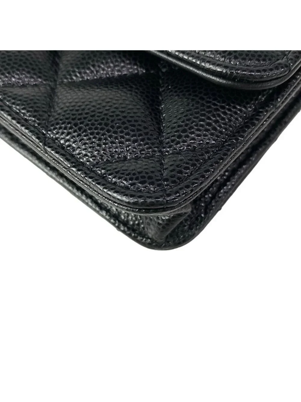 Chanel Waist Pouch Quilted Black Mini Bag Chain Belt Matt Togo